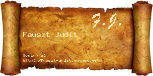Fauszt Judit névjegykártya