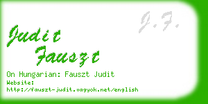 judit fauszt business card